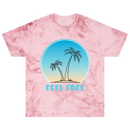 Tropical Sunset Palm Illustration Blast T Shirts