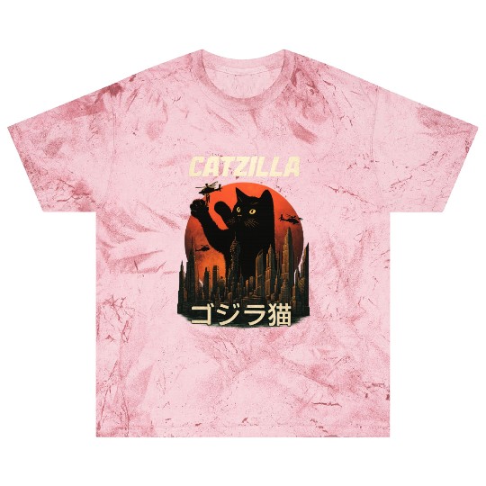 Vintage Catzilla: Funny Cat Monster Blast T Shirts