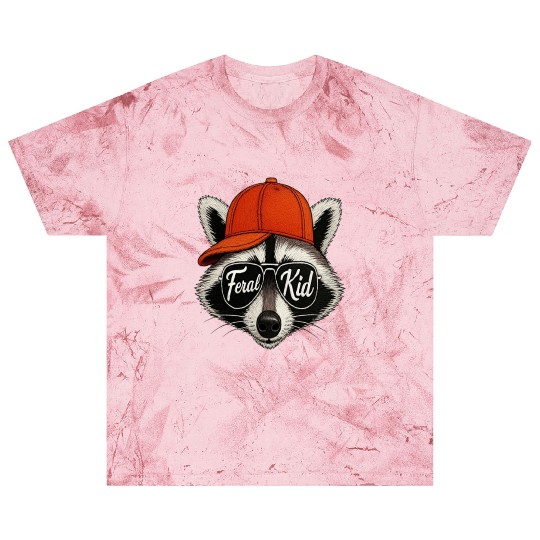 Feral Kid Raccoon Graphic Blast T Shirts
