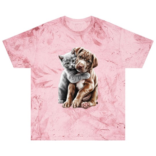 Adorable Kitten and Puppy Friendship Blast T Shirts