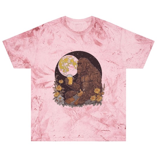 Bigfoot Drinking Beer by the Campfire Blast T Shirts