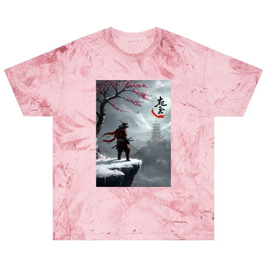 Samurai Warrior Under Cherry Blossom Tree Blast T Shirts