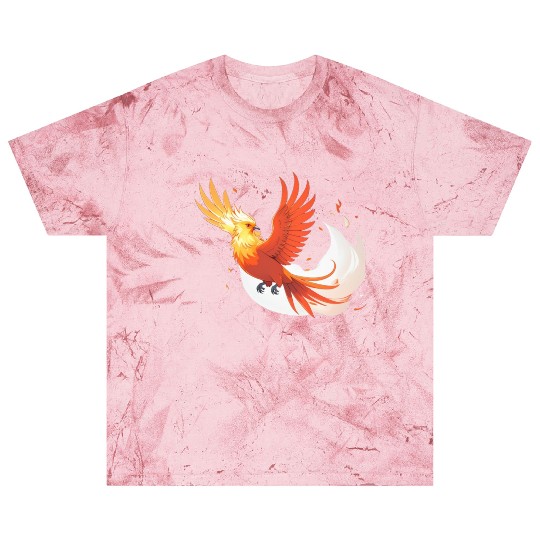 Fiery Mythical Phoenix Illustration Blast T Shirts
