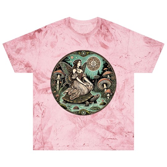 Enchanted Forest Fairy on Turtle Blast T Shirts