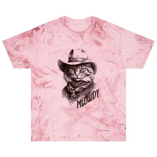 Western Cat Cowboy Funny Meowdy Wild West  Blast T Shirts