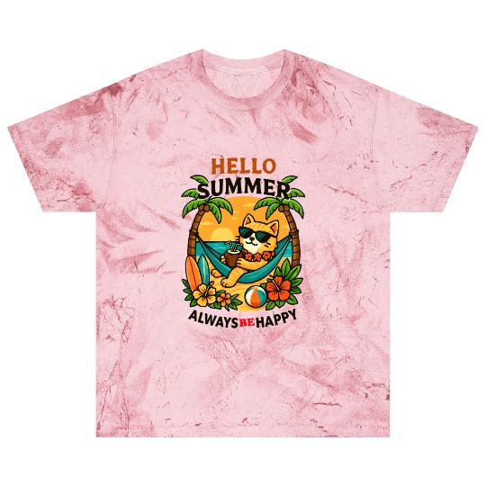 Summer Cat Relaxing in Paradise Blast T Shirts