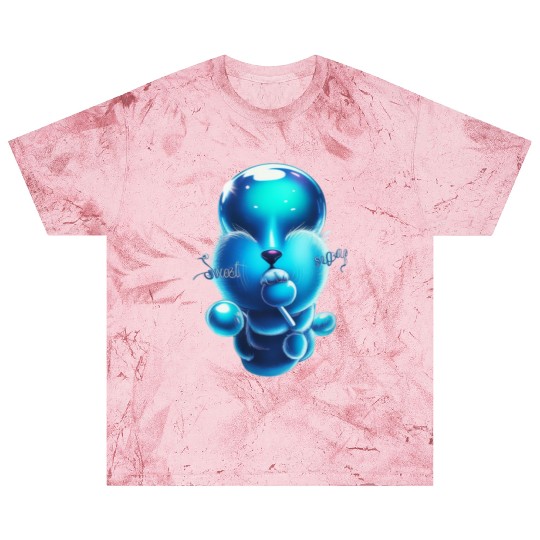 Whimsical Blue Bear with Lollipop Blast T Shirts
