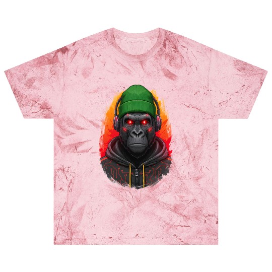 Cyberpunk Gorilla Digital Art Blast T Shirts