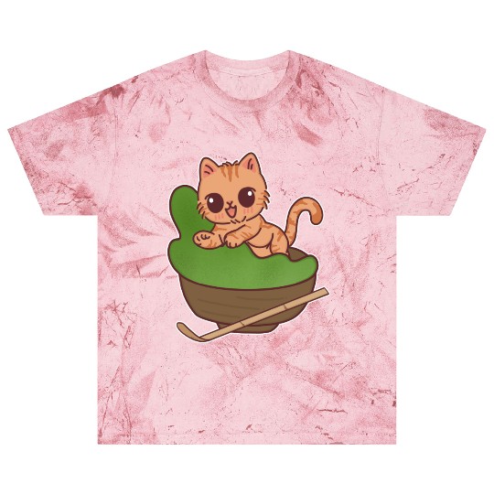Kawaii Cat in Matcha Tea Bowl Blast T Shirts