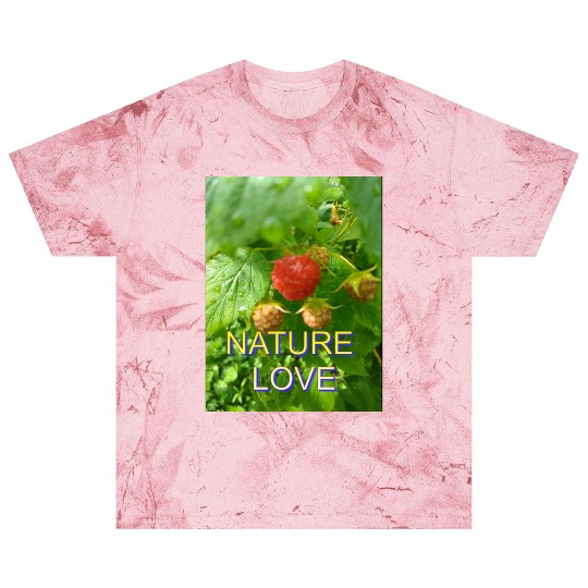Vivid Raspberry and Greenery Nature Design Blast T Shirts