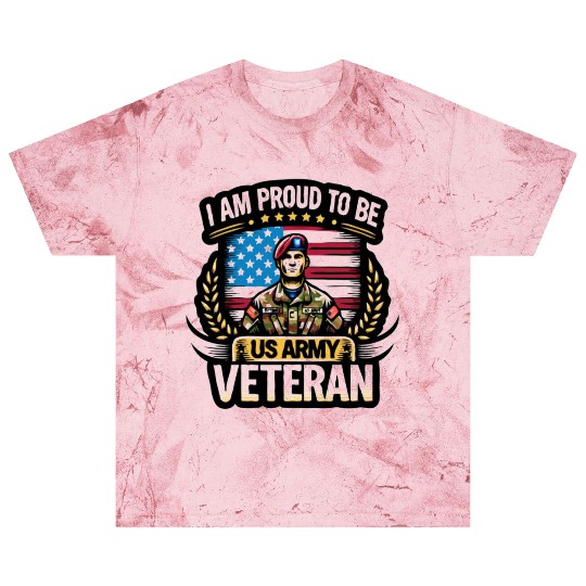 Proud US Army Vet Emblem Blast T Shirts