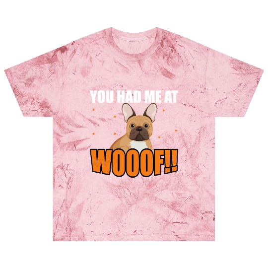Adorable French Bulldog Woof Quote Blast T Shirts