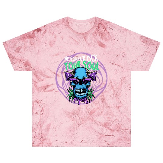 Psychedelic Rock Skull Design Blast T Shirts