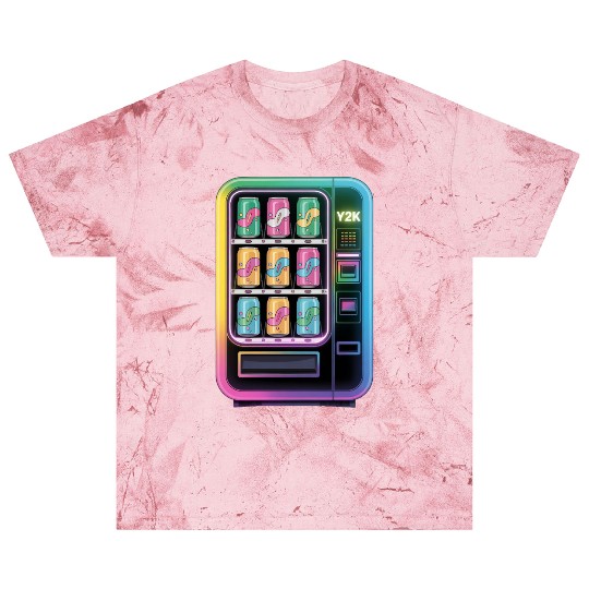 Y2K Cyber Vending Machine with Iridescent Drinks Blast T Shirts
