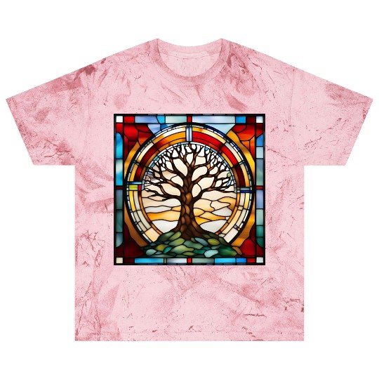 Stained Glass Tree of Life Artwork Blast T Shirts
