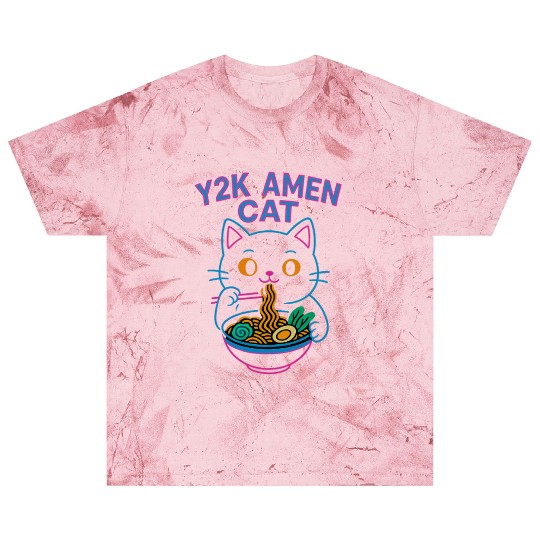 Y2K Ramen Cat – Retro Neon Anime Noodle Lover Desi Blast T Shirts