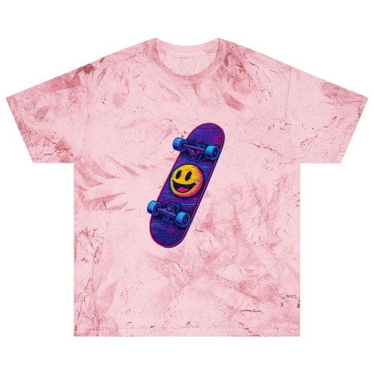 Neon Smile Skateboard Art Blast T Shirts