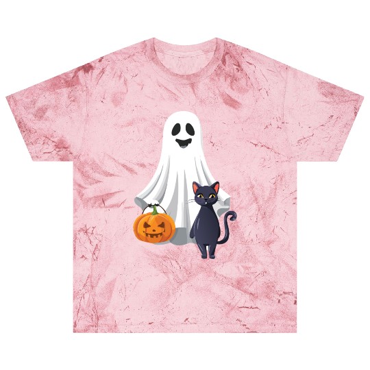 Halloween Ghost Cat Pumpkin Blast T Shirts
