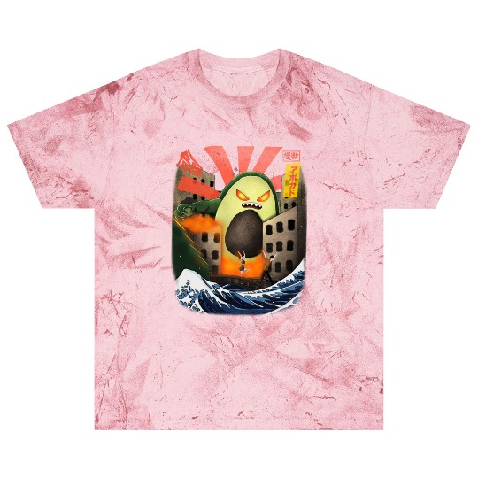 Giant Avocado Kaiju Monster Attack Urban City Blast T Shirts