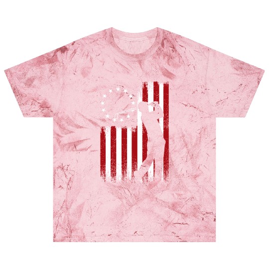 American Flag Golf USA Flag Blast T Shirts