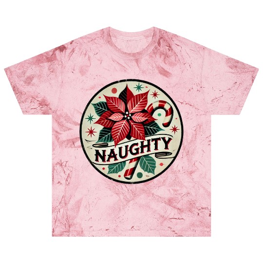 Festive Poinsettia Naughty Holiday Design Blast T Shirts