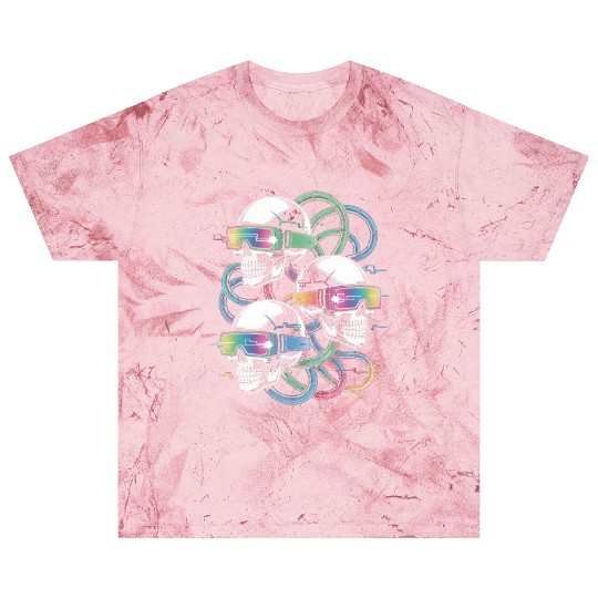 VR Skeleton Head Circuit Vision Streetwear Blast T Shirts