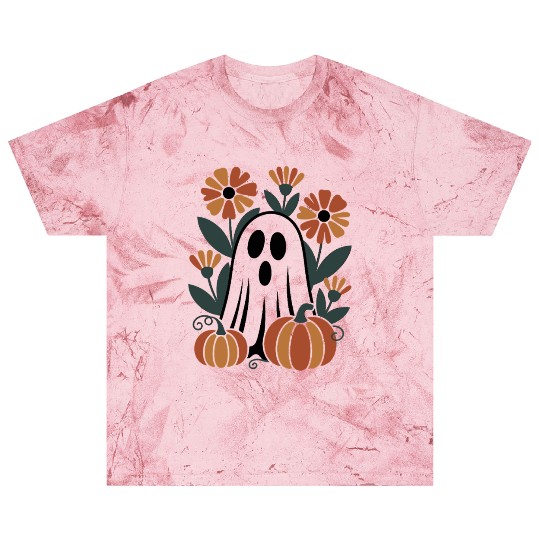 Floral Halloween Vintage Ghost Flower Pumpkin Blast T Shirts