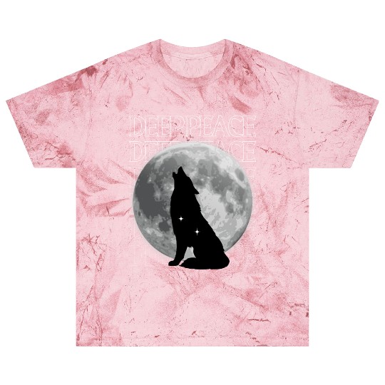 Wolf Howling at Full Moon Design Blast T Shirts