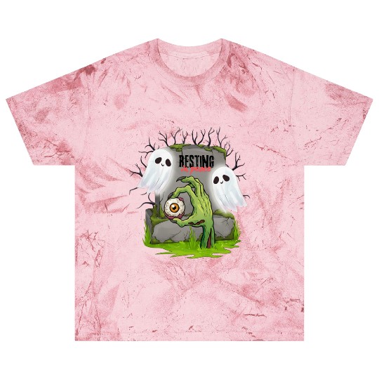 Spooky Graveyard with Ghosts and Eye Blast T Shirts