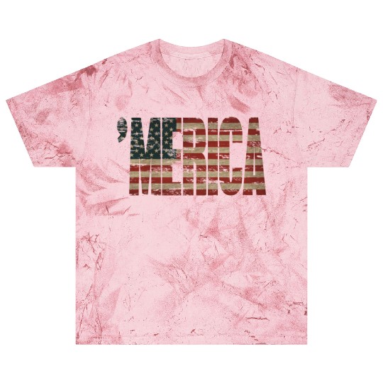 Vintage Distressed US Flag 'MERICA Blast T Shirts