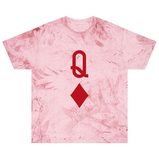 Queen of Diamonds Red Playing Card Blast T Shirts