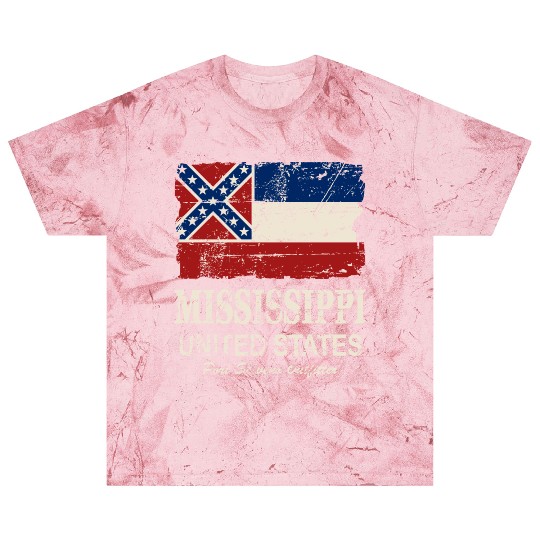 Mississippi Flag - Vintage Look Blast T Shirts