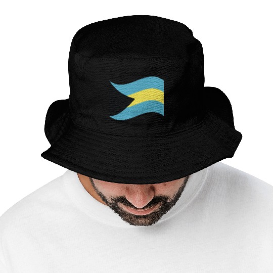flag bahamas Bucket Hats