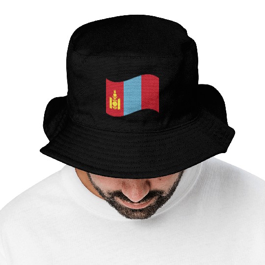 flag mongolia Bucket Hats