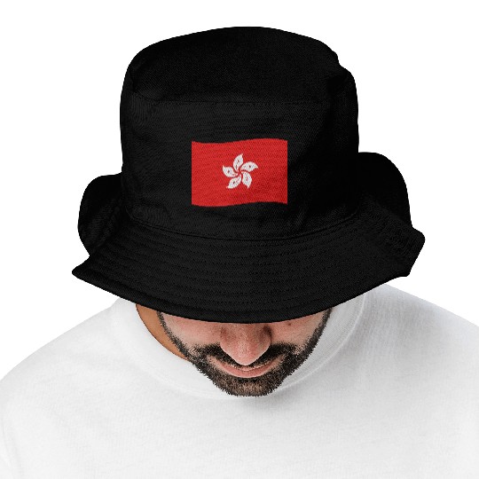 flag hong kong Bucket Hats