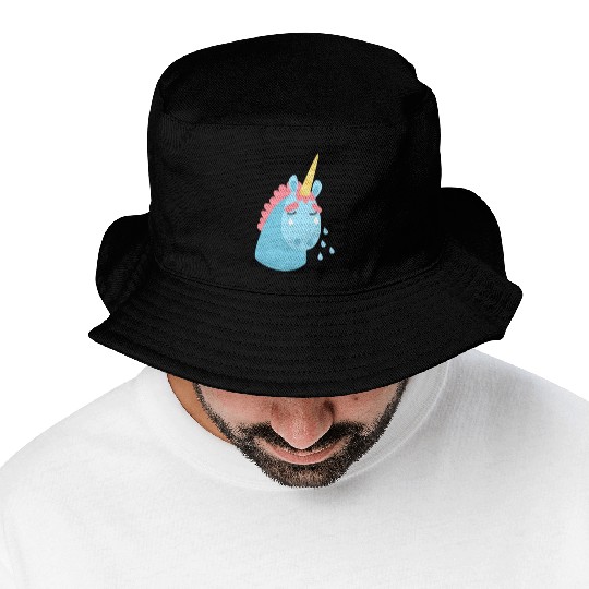 Sad Unicorn Bucket Hats