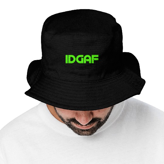 IDGAF (LIME GREEN PRINT) Bucket Hats