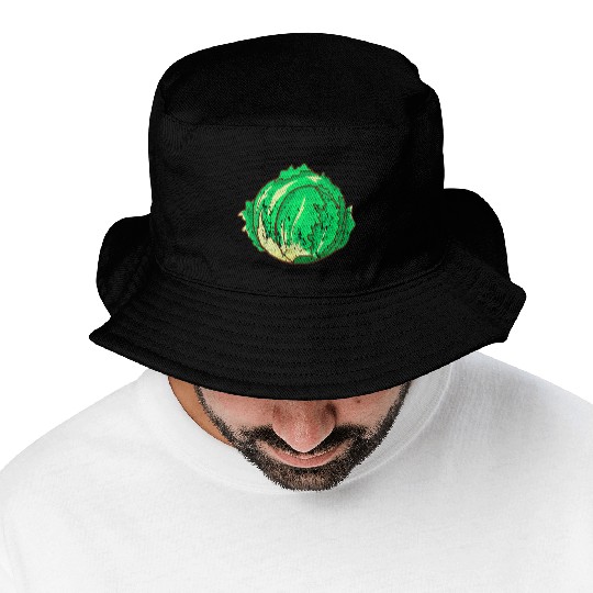 Retro Vintage Grunge Style Lettuce Bucket Hats