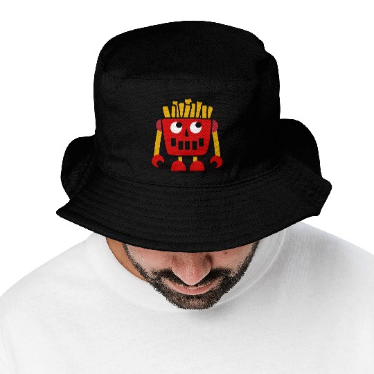 Burger Pizza French Fries Donut Robot Bucket Hats