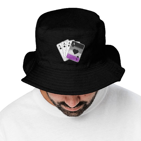 Ace Asexual Pride Gifts Playing Card LGBTQ Pride Bucket Hats