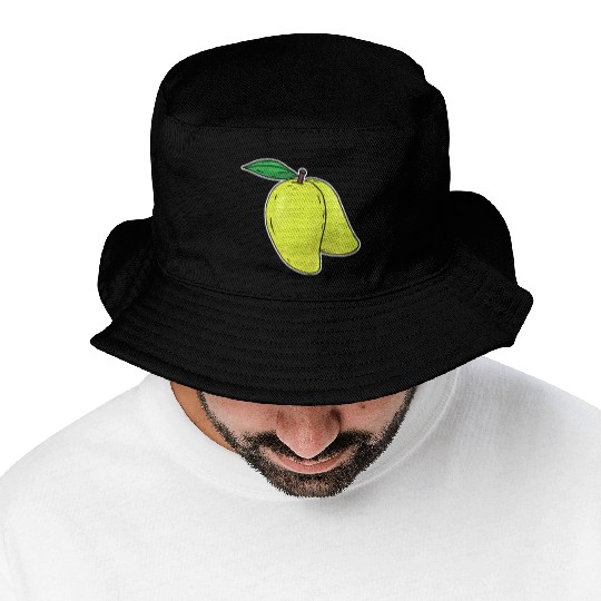 Mango hand drawn fruits summer Bucket Hats