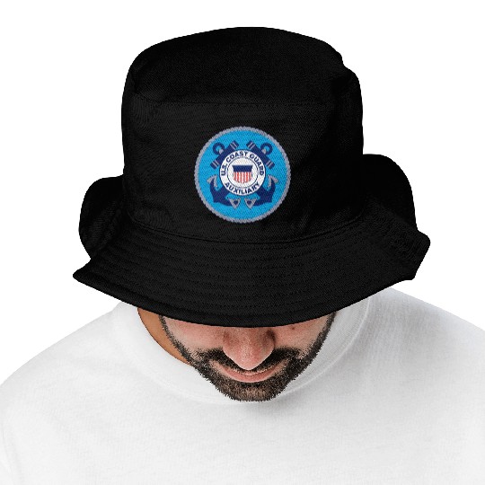 Us Coast Guard Auxiliary Homeland Security Patch Bucket Hats