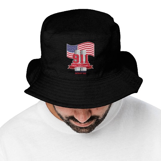 Patriot Day Never Forget 911 Anniversary Bucket Hats