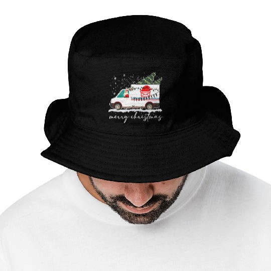 Christmas Postal Service Truck, Postal Worker Shir Bucket Hats
