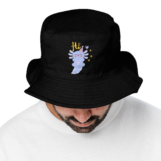 Baby Axolotl Art - 3 Bucket Hats