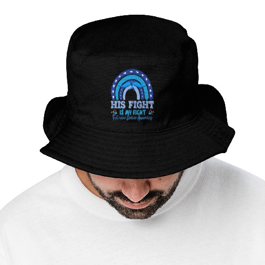 Testicular Cancer His Fight Is My. Funny Sarcasm Bucket Hats