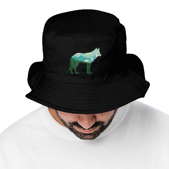Mountain Wolf Bucket Hats