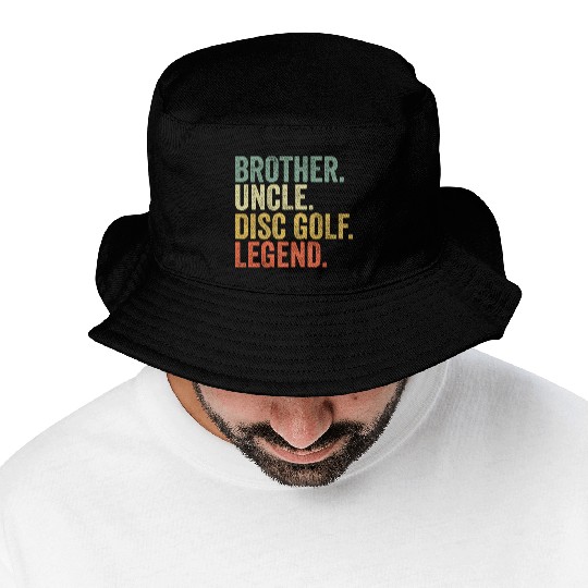 Disc Golf Brother Uncle Frisbee Sport Legend Bucket Hats