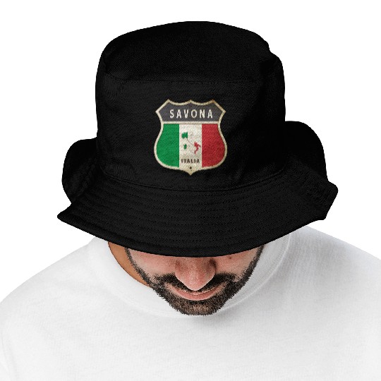Savona Italy coat of arms flags design Bucket Hats