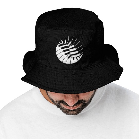 Piano Yin Yang for Yin Yang Art Lover Bucket Hats